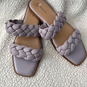 Time and Tru Braided Slide Sandals in Lavender - Women Shoes size 10W